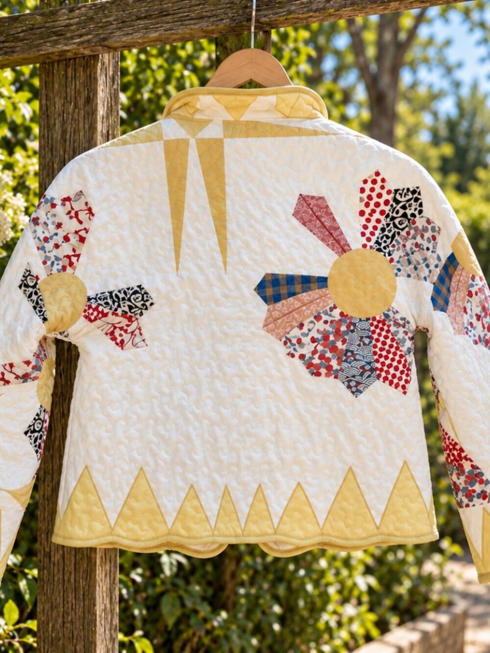NEW Oversized Quilt-Print Statement Coat – Size S - Picture 2 of 2